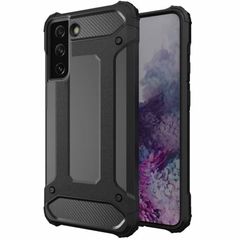 Black Shockproof Armour Case For Samsung Galaxy S21 FE Hybrid Back Cover