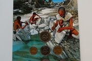 Djibouti vintage original coins set 1977 - 1991 BUNC
