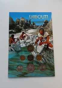 Djibouti vintage original coins set 1977 - 1991 BUNC