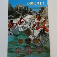 Djibouti vintage original coins set 1977 - 1991 BUNC