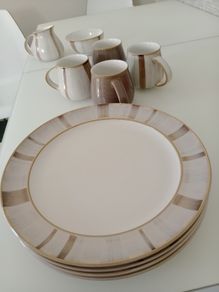 10pc Denby Truffle & Layers Set - Plates, Mugs, Jug & Bowl.