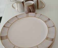 10pc Denby Truffle & Layers Set - Plates, Mugs, Jug & Bowl.