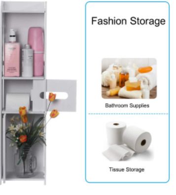 BRAND NEW 4 Tiers Waterproof Bathroom Corner Standing Floor Cabinet Toilet Organizer Storage Rack Shelves Bath Sink Organizer Accessory