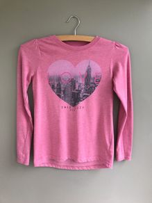 Age 10 to 11 pink girls longsleeved top