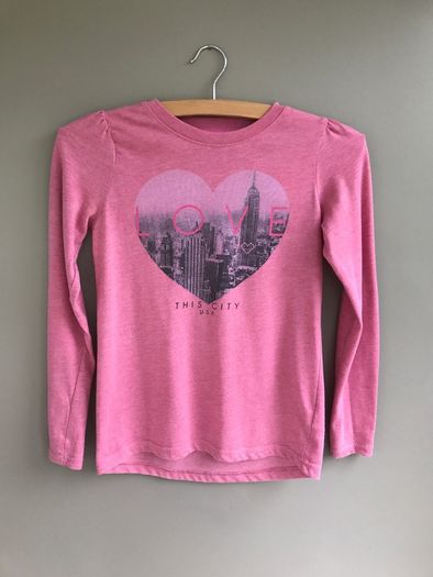 Age 10 to 11 pink girls longsleeved top