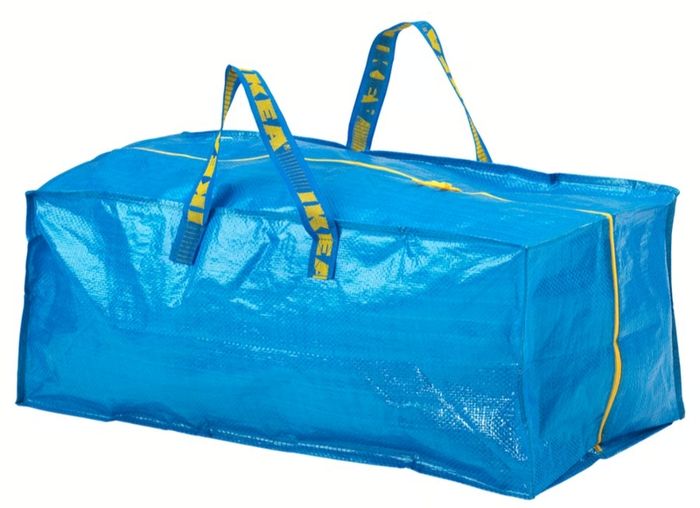 Brand New IKEA FRAKTA Zip Bags Backpack Storage Bags (76L) Pair Set of 2