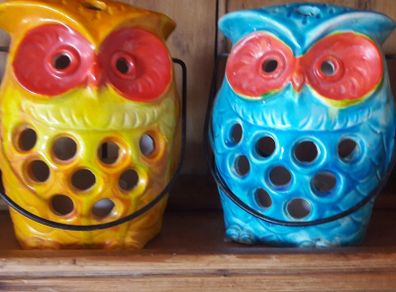 vintage owl candleholder