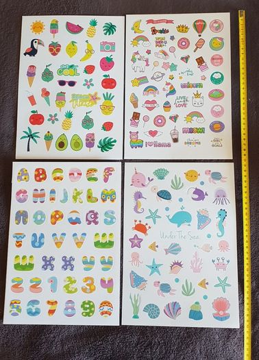 New A4 Stickers Set