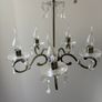 5-Light Antique Brass Chandelier with Glass Droplets (2 available) Image 3