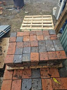 quarry tiles red and black