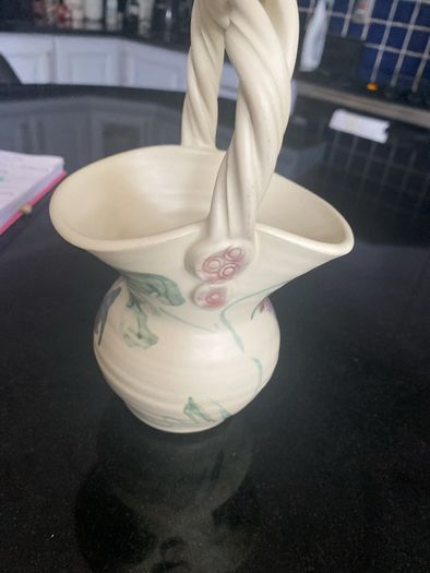 Ballydoughan pottery basket style vase