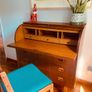 Swedish Egon Ostergaard Roll top teak bureau mid Century Image 4