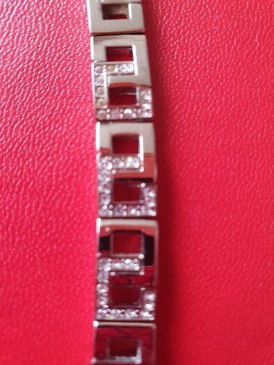 silver watch and matching bracelet
