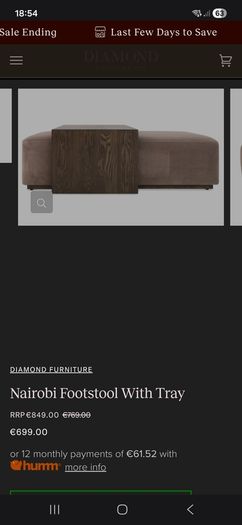 Footstool with Coffee Table