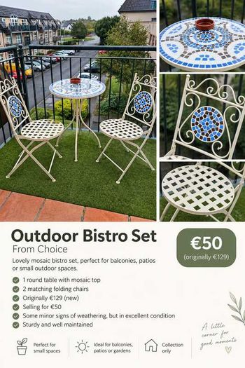 Outdoor bistro table Set