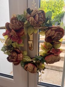 Artificial Peony Wreath