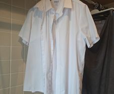 2 M&S boys age 13-14 short sleeve white shirts regular fit