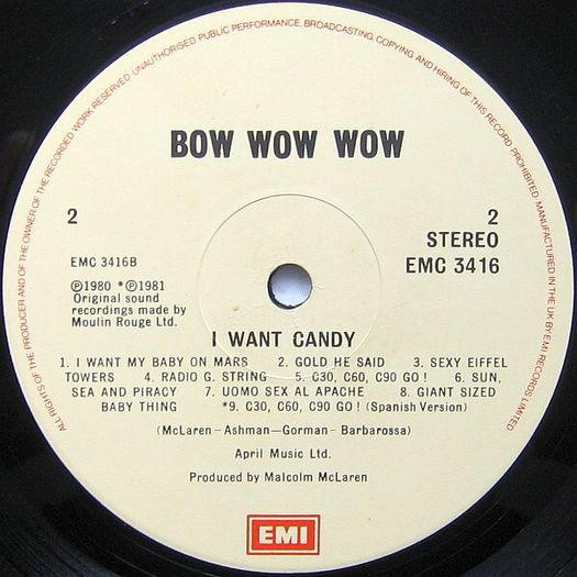 Bow Wow Wow  I Want Candy