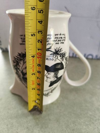 Authentic Leedsware Creamware 6 inches Tall Metamorphic Courtship Matrimony Lover Poem