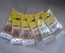 Multicolour 9hooks feathers 6packs for 10euro