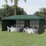 3x6m Gazebo Marquee Party Tent Pavilion Green with 4 Sides Image 2