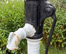 Antique village cow tail pump, irish casting