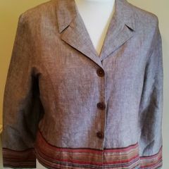 Sasha Ladies Blazer Linen Mix UK 16 Excellent Condition. Measurements in Description.