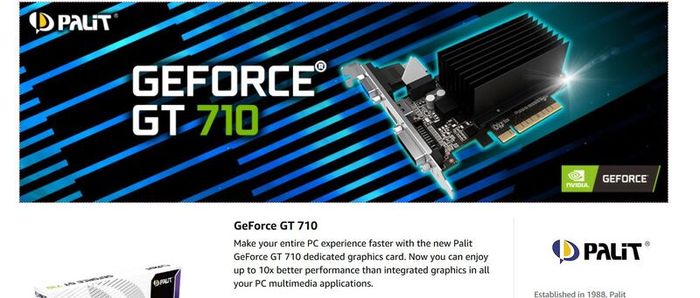 GEFORCE GT 710 2GB Graphics Card New Sealed