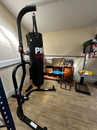 punching bag and hanger