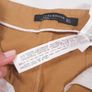 Zara Tan Camel Brown High Waist Wide Leg Trousers with White Turn-Up Cuffs Size S Image 5