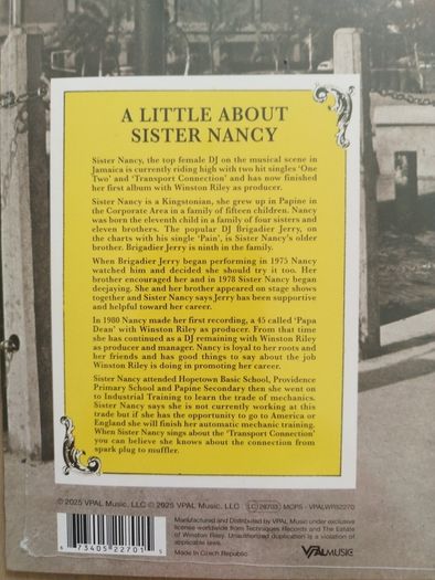 Sister Nancy One Two LP blue record store day reissue