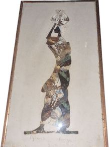 Vintage African Butterfly Wing Art Alpheus Bonga