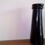 Black Glass Hand Blown Sauce Bottle. Image 2
