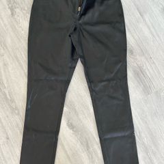 Peacocks Faux leather black slim fit trousers UK10