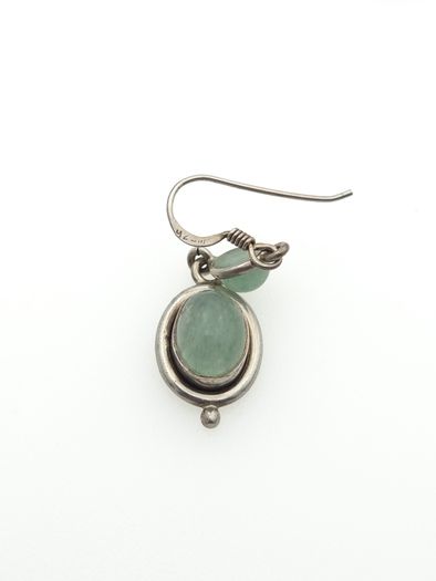 Vintage 925 Sterling Silver & Amazonite Earrings