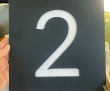 Modern anthracite grey House number 2 brand new