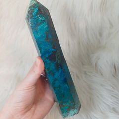 crystal tower malachite and chrysocholla IMPERFECT TOP