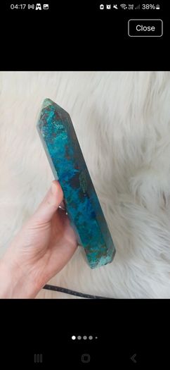 crystal tower malachite and chrysocholla IMPERFECT TOP