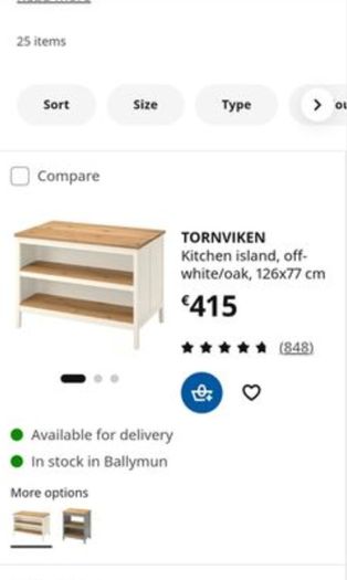 Tornviken Ikea Island And Sklum Bar Chairs (x2)