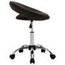 Rolling Work Chair Brown Faux Leather Image 3