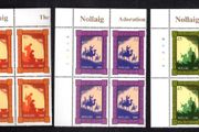2000 Ireland Christmas Commemorative Stamps Plate Block 1B1B1B1B1B Mint Never Hinged (MNH)