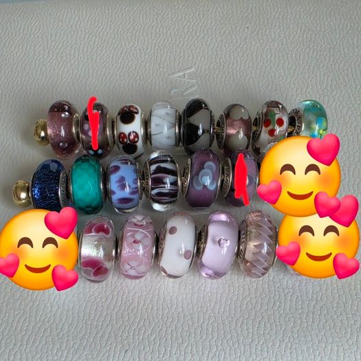 Pandora various charms murano glass charms,very good condition 15e each charm