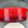 Le Creuset Oval Casserole Dish Dutch Oven Cast Iron Red 29 Made in France Image 9
