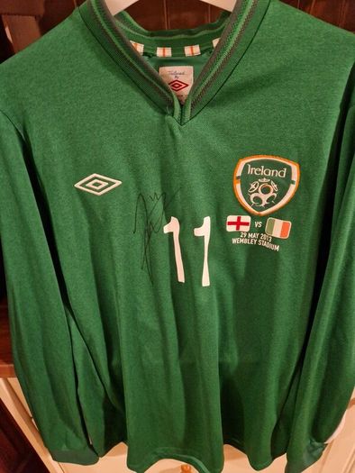 Signed James McClean match issued Ireland shirt vs england 2013