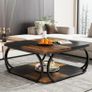Square Coffee Table for Living Room, 100 x 100 x 50 cm, Wood Composite Coffee Table Image 2