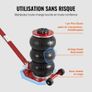 Air Jack, 3 Ton/3000 kg Triple Bag Air Jack, Airbag Jack with Six Steel Pipes, Lift up to 44.9 cm, 3-5 s Fast Lifting Pneumatic Jack, with Adjustable Long Handle for Cars, Garages, Repair (Red) Image 3