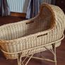 Traditional Wicker Hooded Moses Crib & Stand Image 2