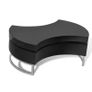 Coffee Table Shape-Adjustable High Gloss Black Image 2