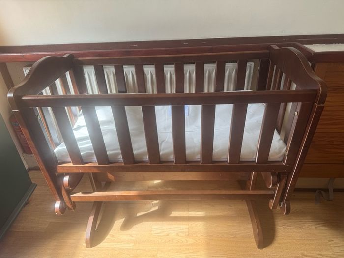 wooden rocking Crib