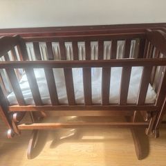wooden rocking Crib